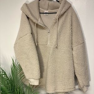 Victoria’s Secret Half Zip Sherpa Pullover